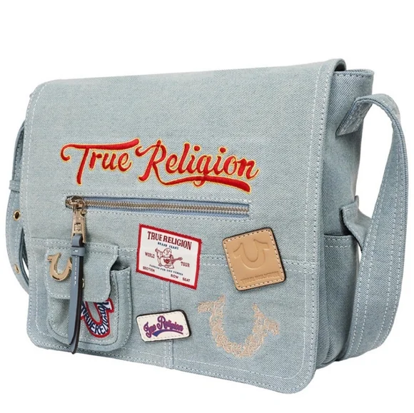 NEW True Religion Denim Messenger Handbag - Picture 4 of 6